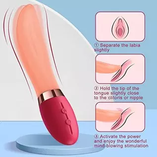 Clitoris Tongue Licking Vibrator,G-spot Nipple Stimulator wiht 10 Vibration Modes Heating Soft Dildo Vibrators USB Rechargeable, Clitoris Tongue Licking Vibrator,G-spot Nipple Stimulator wiht 10 Vibration Modes Heating Soft Dildo Vibrators USB Rechargeable,