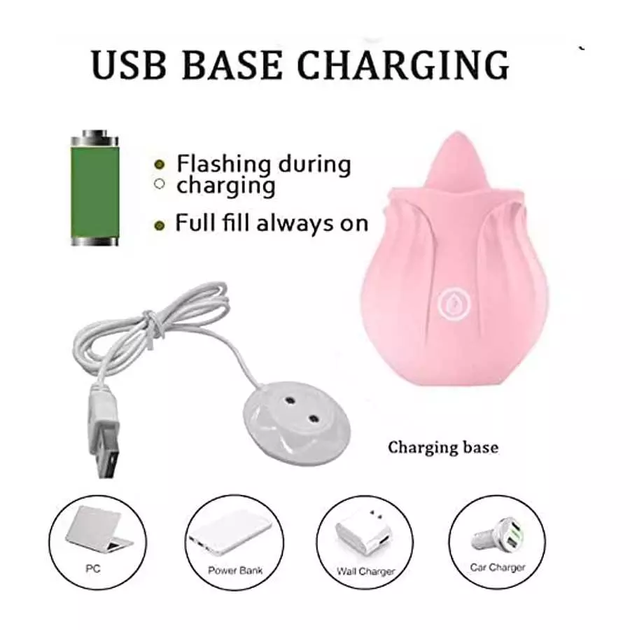 Rose Sex Toy for Women Sex - Upgrade Rose Sex Stimulator for Women with 10 Tongue Licking Modes Vibrator Adult Sex Toys for Coup