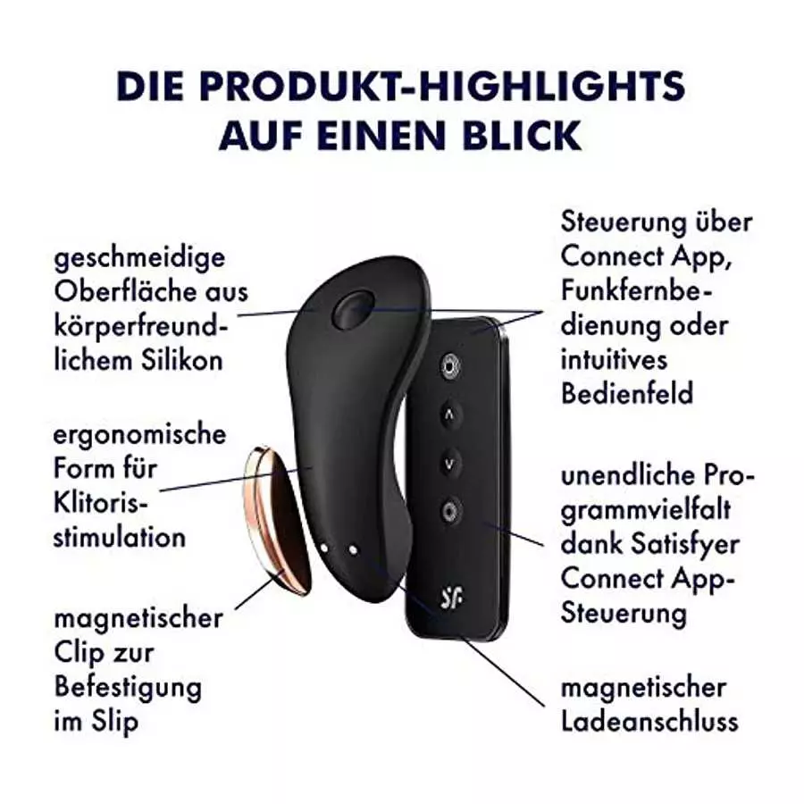 Satisfyer Little Secret Panty Vibrator with App Control and Wireless Remote - Vibrating Clitoris Stimulator, Compatible with Sat