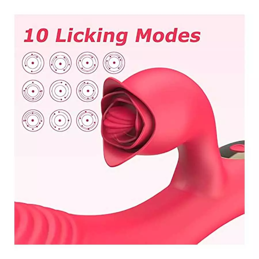 Thrusting Rabbit G Spot Vibrators Sex Toys for Woman with 10 Thrusting Modes 10 Vibration Modes Triple Stimulator Waterproof Rec