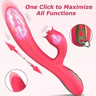 Thrusting Rabbit G Spot Vibrators Sex Toys for Woman with 10 Thrusting Modes 10 Vibration Modes Triple Stimulator Waterproof Rec Thrusting Rabbit G Spot Vibrators Sex Toys for Woman with 10 Thrusting Modes 10 Vibration Modes Triple Stimulator Waterproof Rec