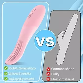 Clitoris Tongue Licking Vibrator, XINBALE G-spot Nipple Stimulator wiht 10 Vibration Modes Heating Soft Dildo Vibrators USB Rech Clitoris Tongue Licking Vibrator, XINBALE G-spot Nipple Stimulator wiht 10 Vibration Modes Heating Soft Dildo Vibrators USB Rech