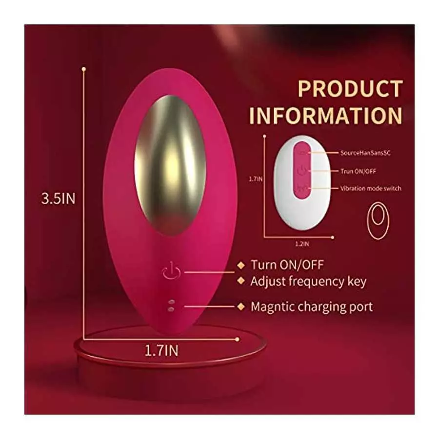 Wearable Clitoral G Spot Vibrator for Women, Rose Toy for Woman with 9 Vibrating Modes, Nipples Clitoral Stimulator Sex Toys wit
