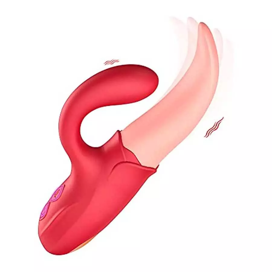 Clitoral Tongue Licking Vibrator, Rose Toy 2 in 1 for Women,G-spot Nipple Stimulator with 10 Vibration Modes Dildo Vibrators Adu Clitoral Tongue Licking Vibrator, Rose Toy 2 in 1 for Women,G-spot Nipple Stimulator with 10 Vibration Modes Dildo Vibrators Adu