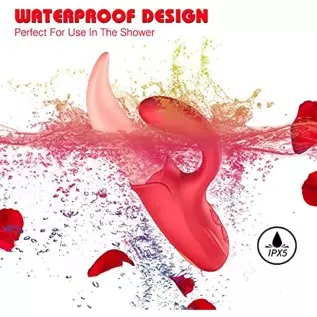 Clitoral Tongue Licking Vibrator, Rose Toy 2 in 1 for Women,G-spot Nipple Stimulator with 10 Vibration Modes Dildo Vibrators Adu Clitoral Tongue Licking Vibrator, Rose Toy 2 in 1 for Women,G-spot Nipple Stimulator with 10 Vibration Modes Dildo Vibrators Adu