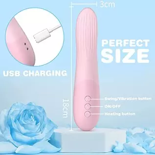Clitoris Tongue Licking Vibrator, XINBALE G-spot Nipple Stimulator wiht 10 Vibration Modes Heating Soft Dildo Vibrators USB Rech Clitoris Tongue Licking Vibrator, XINBALE G-spot Nipple Stimulator wiht 10 Vibration Modes Heating Soft Dildo Vibrators USB Rech