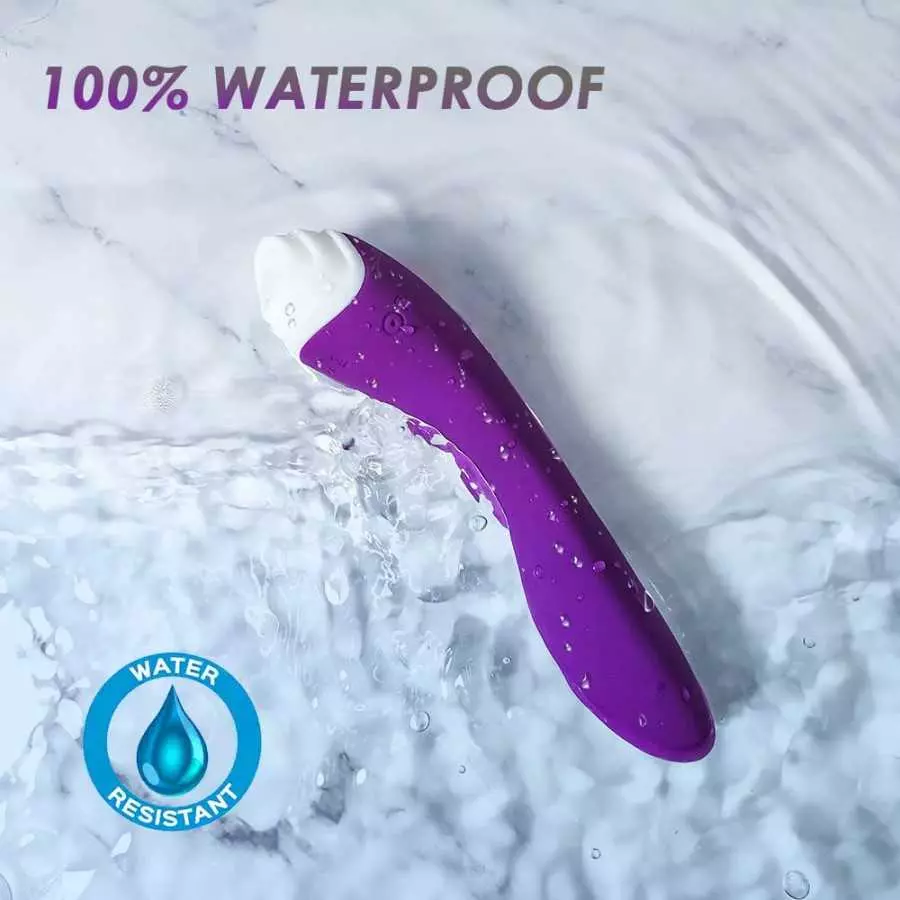 2 in 1 Tongue Licking And G Spot Dildo Vibrator- With Heating Function Nine Tongue Licking Vibration Modes, Nipples Clit Vagina 