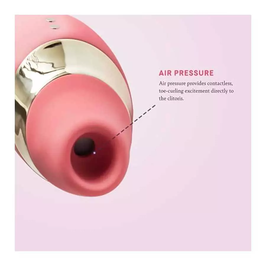 The Adventurer Air Pressure Vibrator | Rechargeable & Shower-Friendly | Made with Velvet Soft Silicone | 5 Air Sensations & 10 V