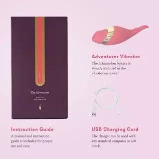 The Adventurer Air Pressure Vibrator | Rechargeable & Shower-Friendly | Made with Velvet Soft Silicone | 5 Air Sensations & 10 V