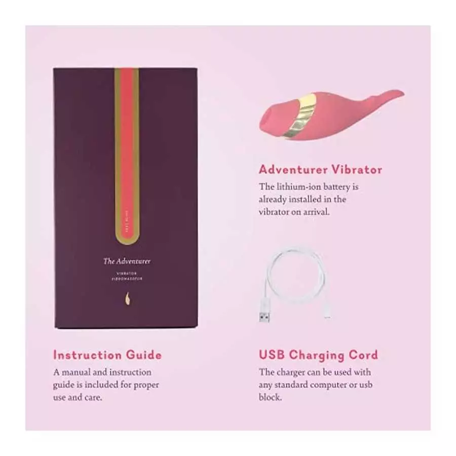 The Adventurer Air Pressure Vibrator | Rechargeable & Shower-Friendly | Made with Velvet Soft Silicone | 5 Air Sensations & 10 V