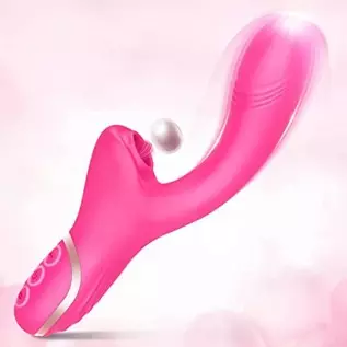 G Spot Clitoral Vibrator with 10 Licking & Vibrating Modes, Banenu Rose Toy Dual Stimulation Tongue Licking Dildo Vibrator Clito