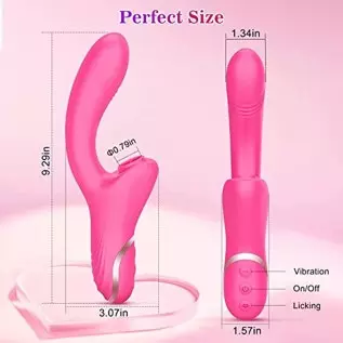 G Spot Clitoral Vibrator with 10 Licking & Vibrating Modes, Banenu Rose Toy Dual Stimulation Tongue Licking Dildo Vibrator Clito G Spot Clitoral Vibrator with 10 Licking & Vibrating Modes, Banenu Rose Toy Dual Stimulation Tongue Licking Dildo Vibrator Clito
