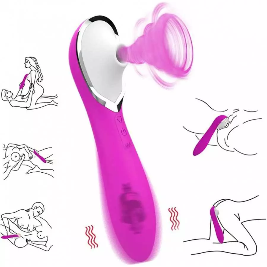 Sucking Vibrator for Women with 10 Intense Suction and 10 Speed Vibration Rechargeable Clit Sucker Nipple Stimulator Sex Toys fo