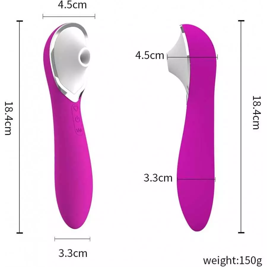 Sucking Vibrator for Women with 10 Intense Suction and 10 Speed Vibration Rechargeable Clit Sucker Nipple Stimulator Sex Toys fo