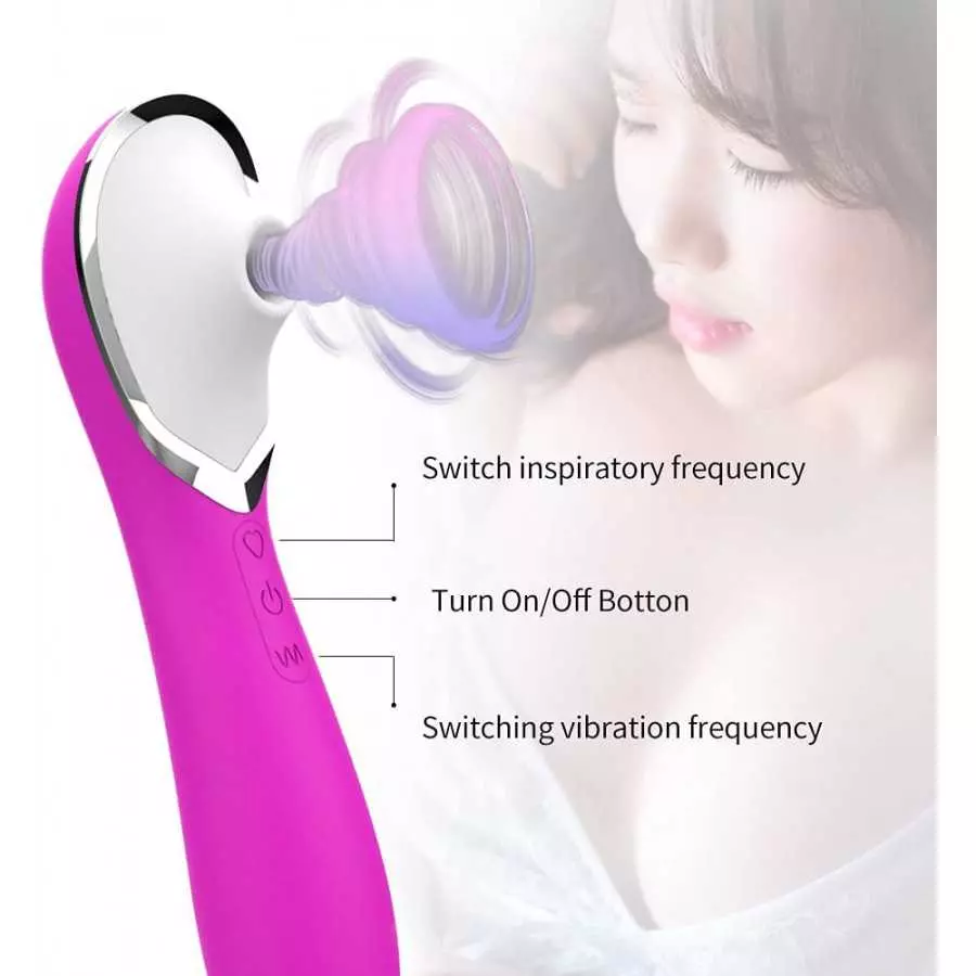 Sucking Vibrator for Women with 10 Intense Suction and 10 Speed Vibration Rechargeable Clit Sucker Nipple Stimulator Sex Toys fo