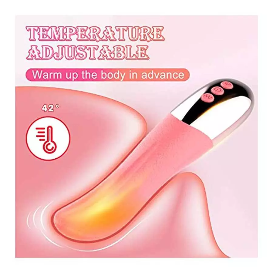 Realistic Clitoral Tongue Licking G Spot Vibrators Adult Sex Toys for Women, 10 Vibration Modes Vaginal Nipples Stimulator with 