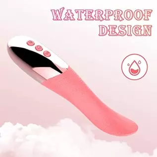 Realistic Clitoral Tongue Licking G Spot Vibrators Adult Sex Toys for Women, 10 Vibration Modes Vaginal Nipples Stimulator with 