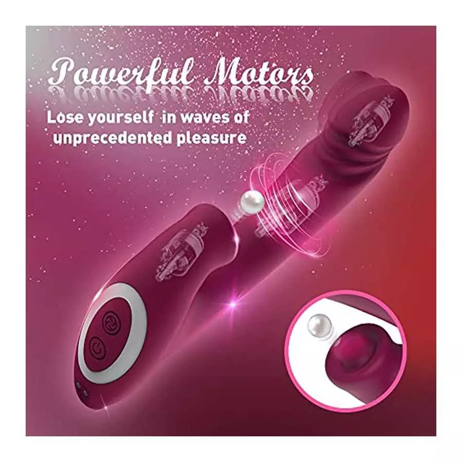 Clitoral Vibrator Wiggling G Spot Vibrator, Clit Vaginal Stimulator Realistic Dildo with 7 Flapping & Vibrating Modes, Rechargea
