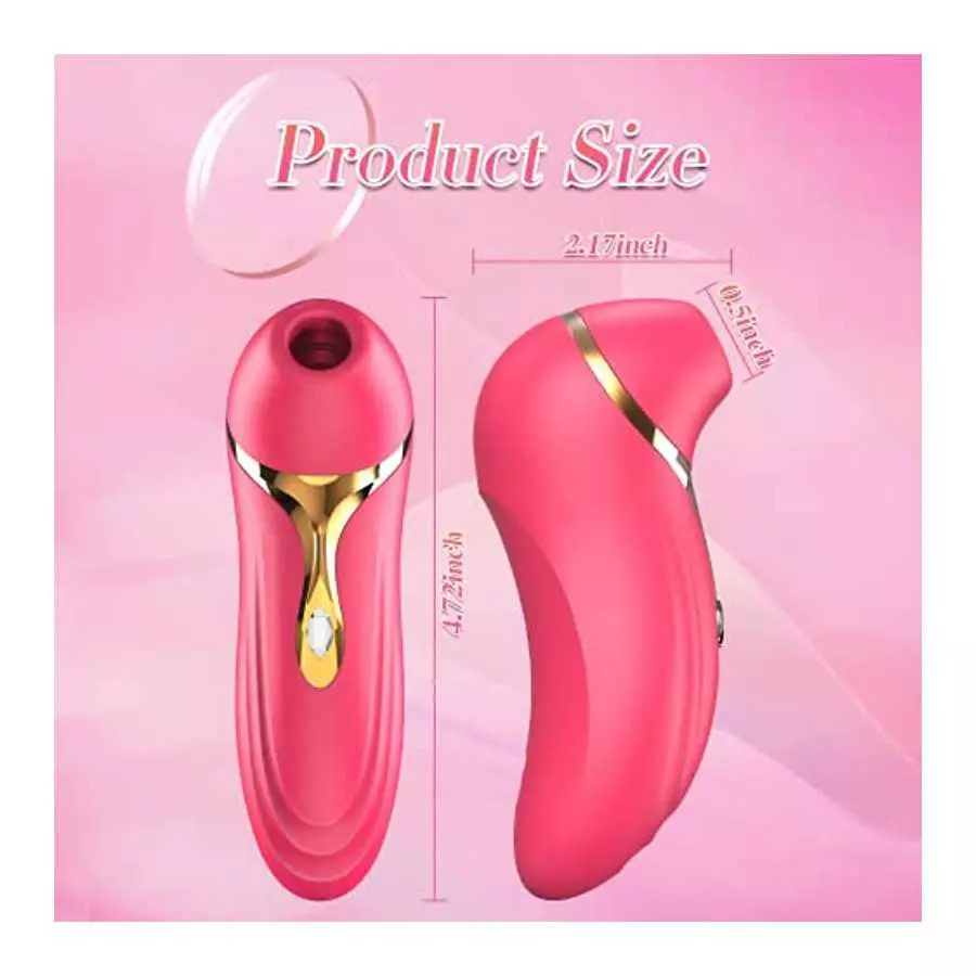 Clitoral Sucking,Women Vibrator Sex Toys,Clit Nipple Stimulation with 3 Pulse Pure Suction Intensity,G spot Dildo Vibrator Rose 