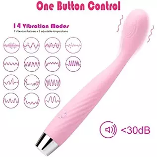 G Spot Vibrator, Orgasm Fast Finger Shaped Waterproof Softer and Flexible Full Silicone Vibes for Women, 14 Vibrations Clitoris 