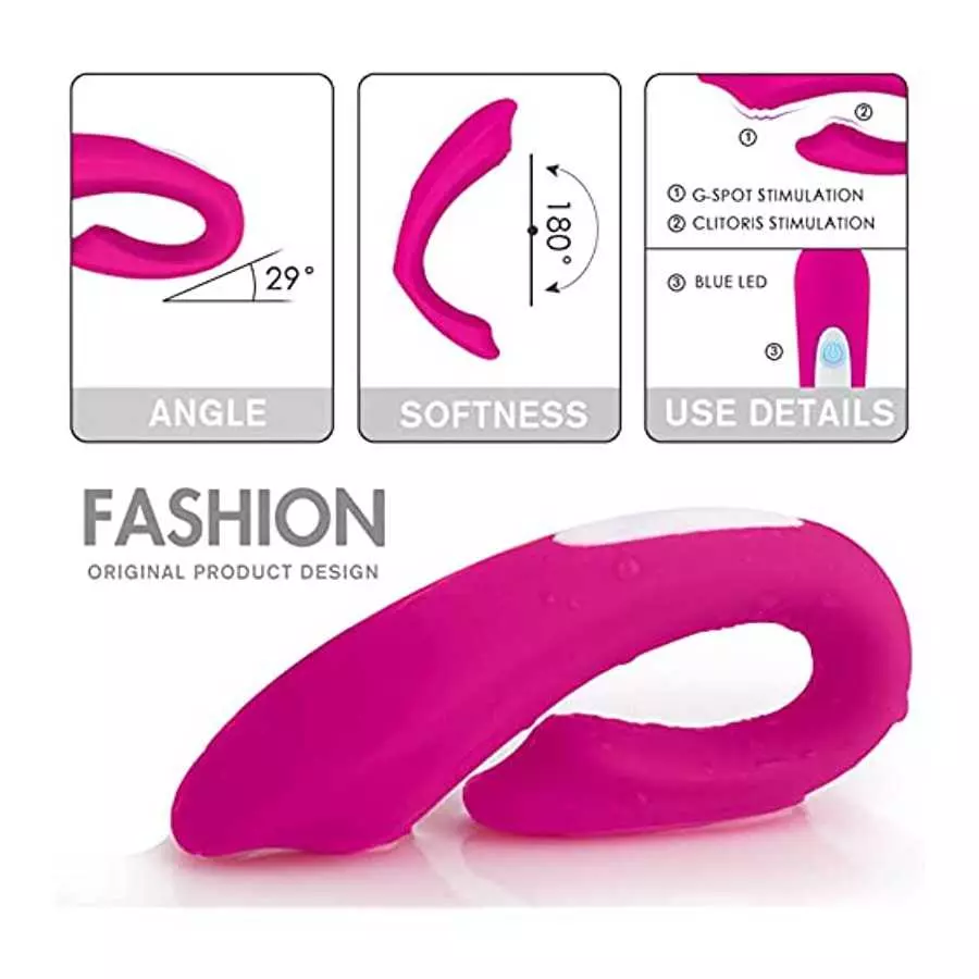 Rechargeable Clitoral and G-Spot Vibrator, Sex Toy Couples Vibrator with 9 Powerful Vibrations, Wireless Remote Control Clitoris