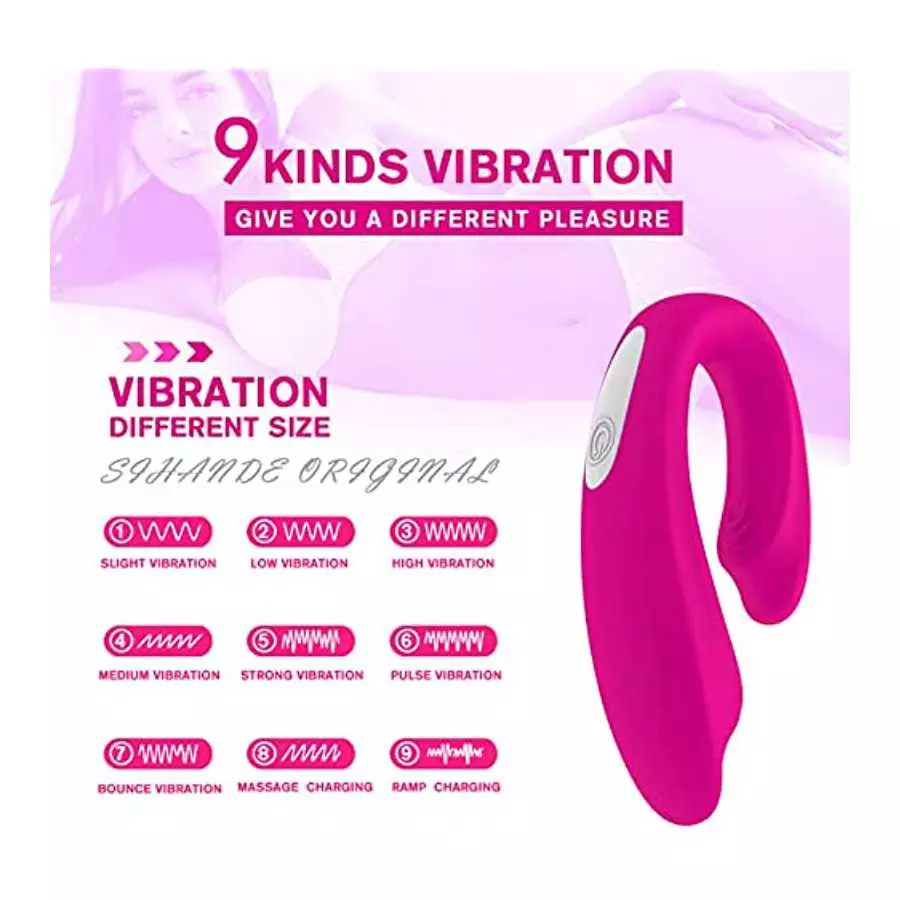 Rechargeable Clitoral and G-Spot Vibrator, Sex Toy Couples Vibrator with 9 Powerful Vibrations, Wireless Remote Control Clitoris