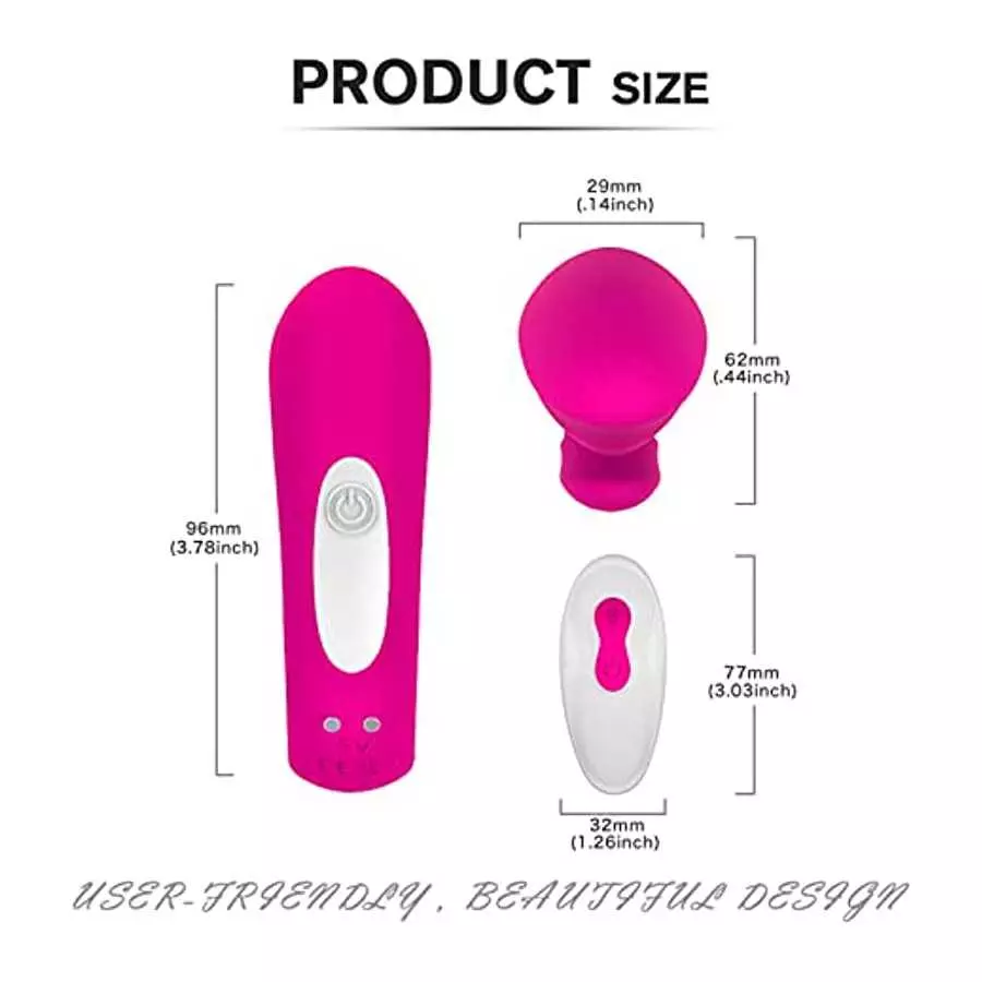 Rechargeable Clitoral and G-Spot Vibrator, Sex Toy Couples Vibrator with 9 Powerful Vibrations, Wireless Remote Control Clitoris