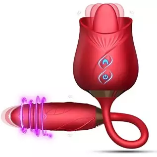 Rose Sex Stimulator for Women, Rose Toys Woman Sex Thrusting and Licking, Rose Adult Sex Toys Games Clitoral Tongue Thrusting G 