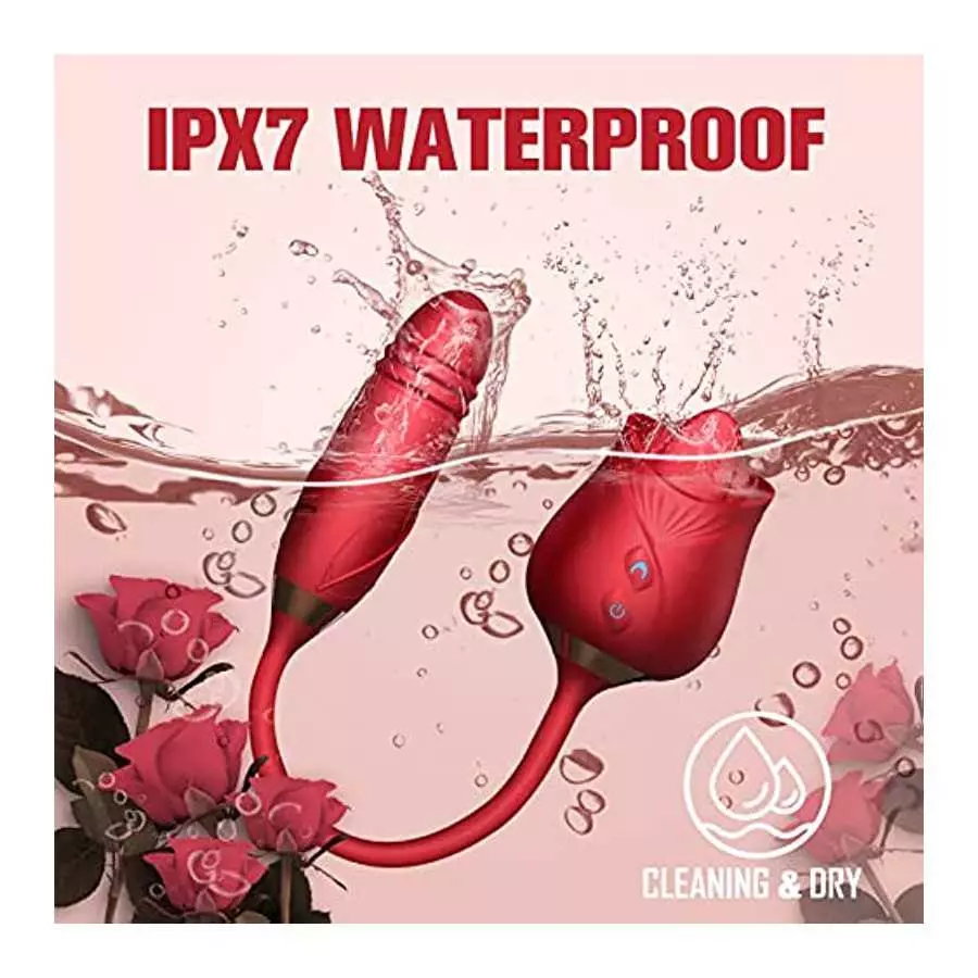 Rose Sex Stimulator for Women, Rose Toys Woman Sex Thrusting and Licking, Rose Adult Sex Toys Games Clitoral Tongue Thrusting G 