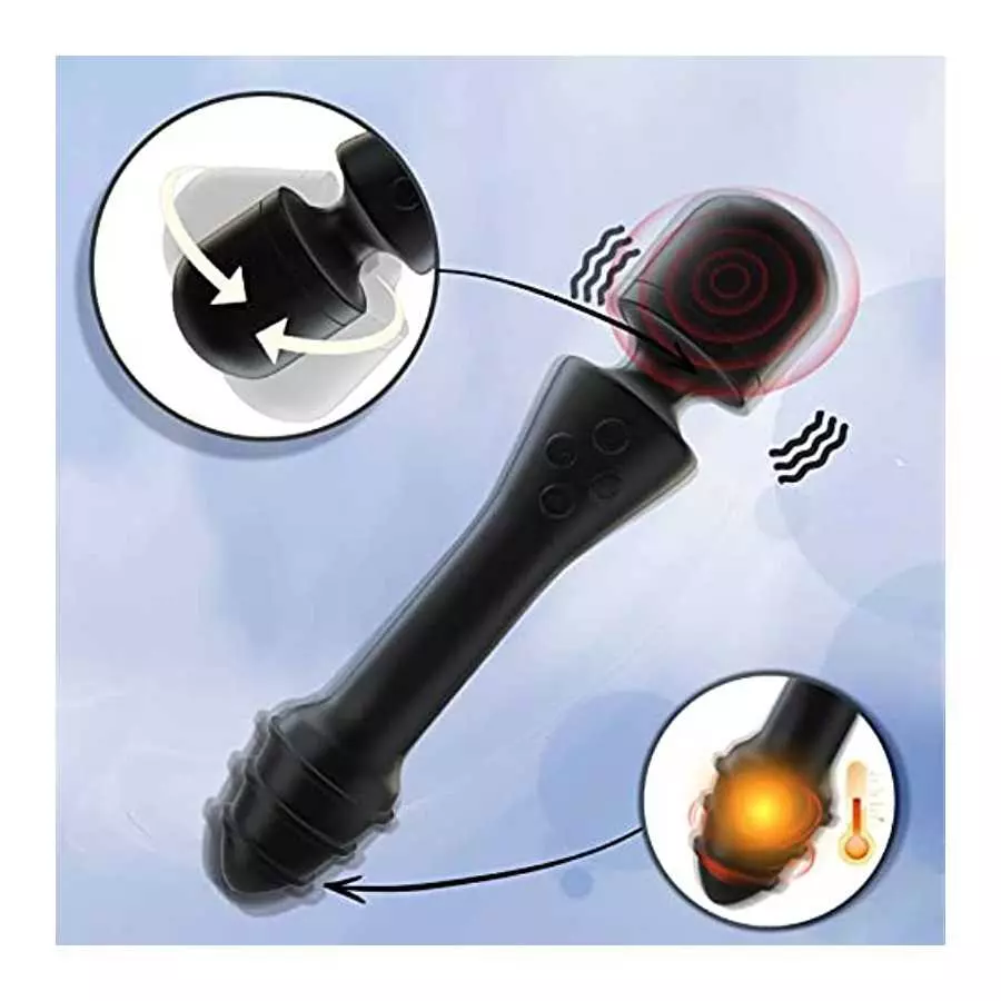 Marsquake Wand Vibrator Adult Sensory Toys Women - Heated Dual Heads - Powerful Cordless Dildos - Sex Toys Accessories for Women
