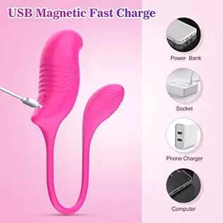 Adult Toys Sex Toys for Women - Clitoral Vibrator G-Spot Vibrator with Vibrating Anal Butt Plug, 2 in 1 Personal Massager with 9