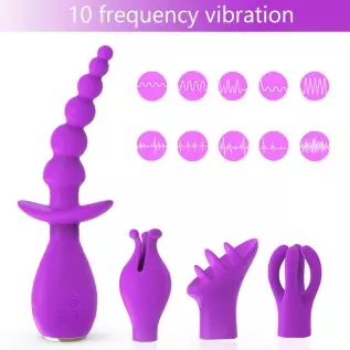 G-spot Massage Vibrator 10 Vibration Modes Clitoral Stimulation Backyard Massage Adult Sex Toys 5 Pcs Set for Couples Play(Black G-spot Massage Vibrator 10 Vibration Modes Clitoral Stimulation Backyard Massage Adult Sex Toys 5 Pcs Set for Couples Play(Black
