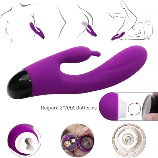 Yoekey G Spot Vibrator for Women,Purple Vibrating Dildo for Clitoris Stimulation with 7 Vibration Modes, Heat Anal Vibrator ,Wat