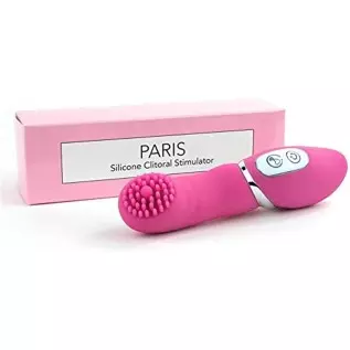 Silicone Clitoral Vibrator with Raised Nubby Ticklers and 7 Powerful Vibrating Functions