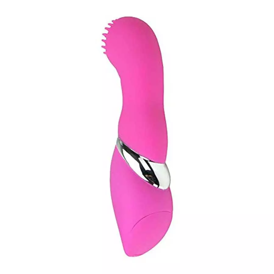Silicone Clitoral Vibrator with Raised Nubby Ticklers and 7 Powerful Vibrating Functions