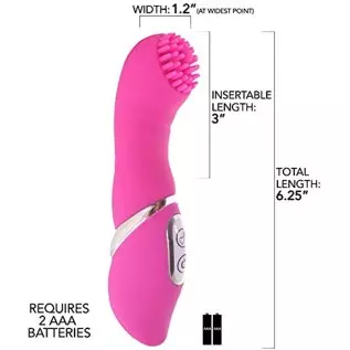 Silicone Clitoral Vibrator with Raised Nubby Ticklers and 7 Powerful Vibrating Functions