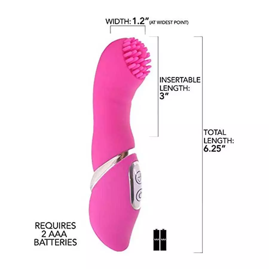 Silicone Clitoral Vibrator with Raised Nubby Ticklers and 7 Powerful Vibrating Functions