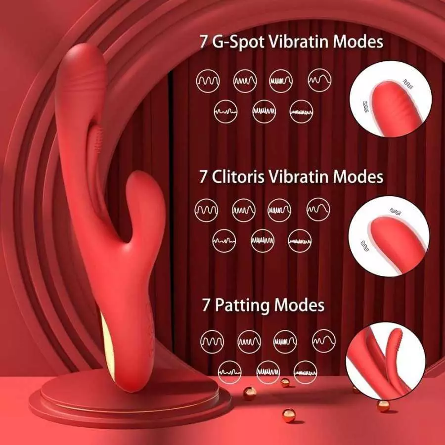 New 2023 Rabbit Tapping G-Spot Patting Clitoral Vibrator for Women Clit Stimulator Powerful Dildo 21 Modes Sex Toys Female Adult New 2023 Rabbit Tapping G-Spot Patting Clitoral Vibrator for Women Clit Stimulator Powerful Dildo 21 Modes Sex Toys Female Adult
