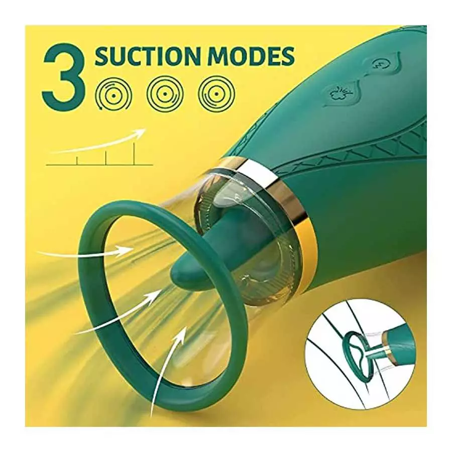 Clitoral Sucking Vibrator Adult Sex Toys, 3 Sucking 9 Licking Modes Nipples Clit Sucker for Quick Orgasm, Tongue Vibrators Adult