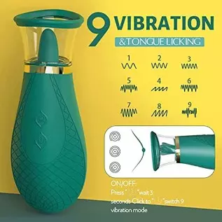 Clitoral Sucking Vibrator Adult Sex Toys, 3 Sucking 9 Licking Modes Nipples Clit Sucker for Quick Orgasm, Tongue Vibrators Adult