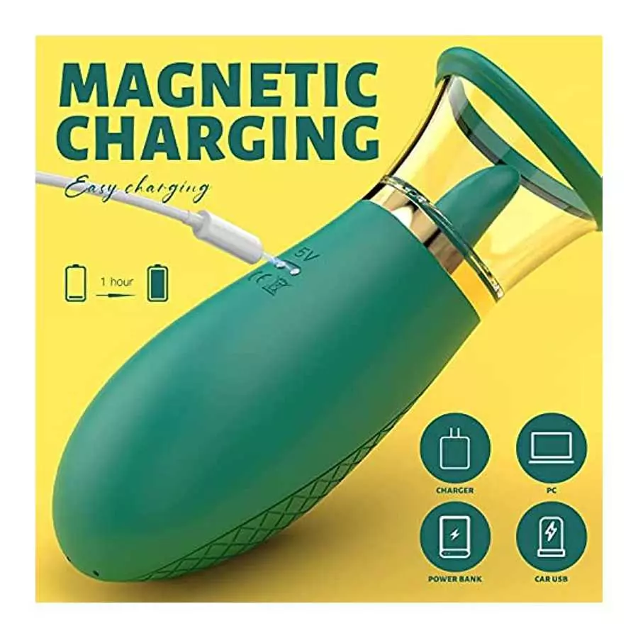 Clitoral Sucking Vibrator Adult Sex Toys, 3 Sucking 9 Licking Modes Nipples Clit Sucker for Quick Orgasm, Tongue Vibrators Adult