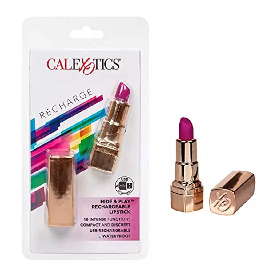 CalExotics SE-2930-35-2 Hide & Play™ Rechargeable Lipstick - Purple