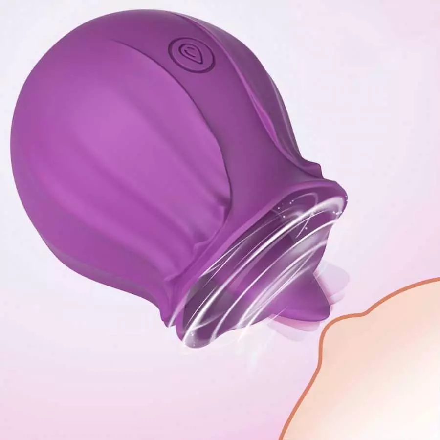 Rose Sex Toy for Woman - Clitoral Rose Sex Stimulator for Women with 9 Tongue Licking & Vibrating Modes, G Spot Rose Vibrators A