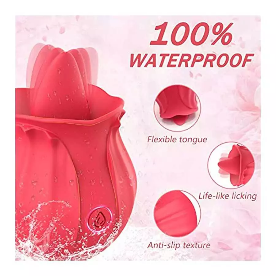 2022 Rose Toy for Women - Small Rose Vibrator Sex Stimulator Personal Massager for Women, Rose Tongue Licking Toy with 10 Modes,
