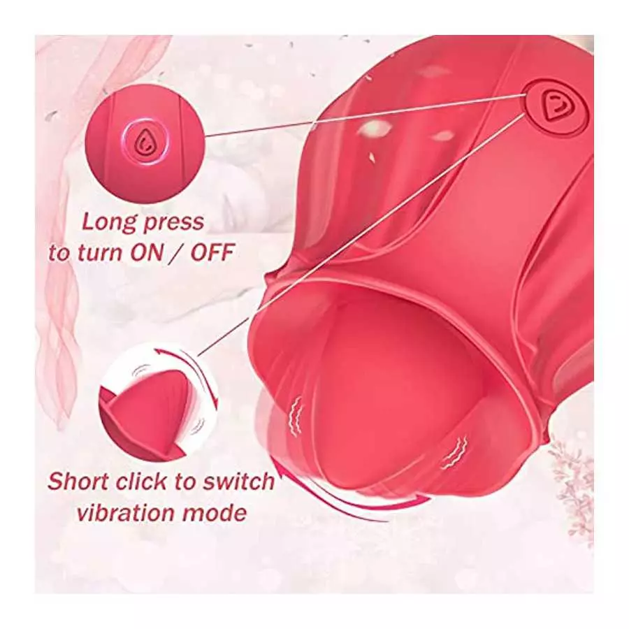 2022 Rose Toy for Women - Small Rose Vibrator Sex Stimulator Personal Massager for Women, Rose Tongue Licking Toy with 10 Modes,