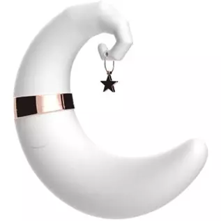 Moon Vibrator for Female,2 in 1 Air Pulse Clitoral Nipple Stimulation Massager,Suitable for Women and Couples G-Spot Pleasure