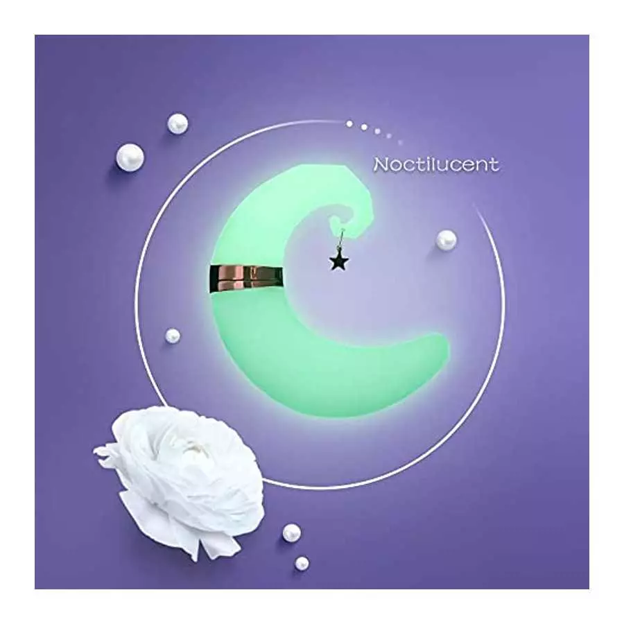 Moon Vibrator for Female,2 in 1 Air Pulse Clitoral Nipple Stimulation Massager,Suitable for Women and Couples G-Spot Pleasure