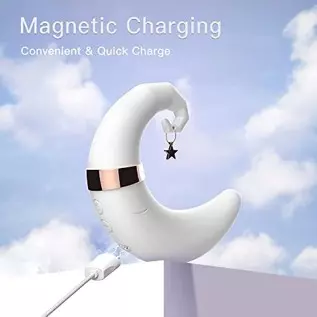 Moon Vibrator for Female,2 in 1 Air Pulse Clitoral Nipple Stimulation Massager,Suitable for Women and Couples G-Spot Pleasure Moon Vibrator for Female,2 in 1 Air Pulse Clitoral Nipple Stimulation Massager,Suitable for Women and Couples G-Spot Pleasure