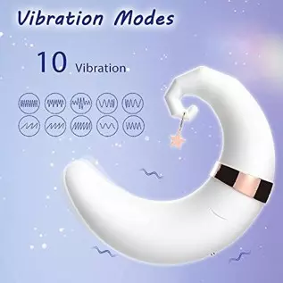 Moon Vibrator for Female,2 in 1 Air Pulse Clitoral Nipple Stimulation Massager,Suitable for Women and Couples G-Spot Pleasure Moon Vibrator for Female,2 in 1 Air Pulse Clitoral Nipple Stimulation Massager,Suitable for Women and Couples G-Spot Pleasure