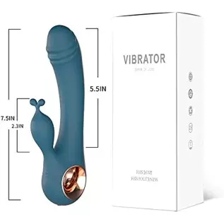 Rabbit Vibrator Sex Toys for Women, G Spot Vibrator Dildo with Bunny Ears 10 Vibrations and One-Click Enhanced Mode, Waterproof Rabbit Vibrator Sex Toys for Women, G Spot Vibrator Dildo with Bunny Ears 10 Vibrations and One-Click Enhanced Mode, Waterproof